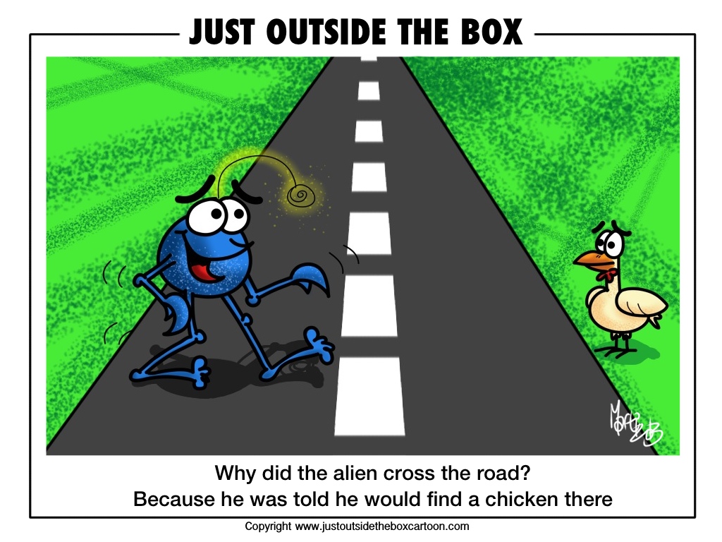 More stupid chicken jokes - Just Outside the Box Cartoon