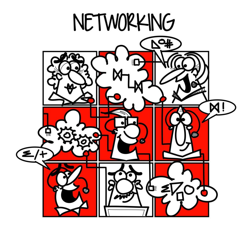 pictogram of business networking