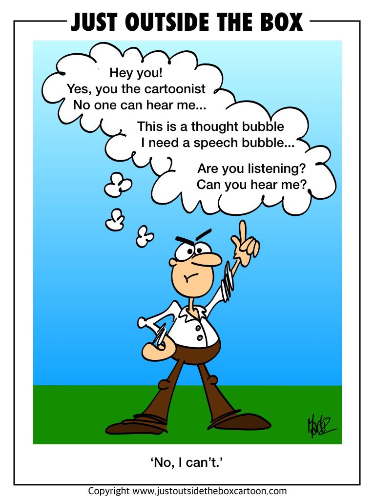 speech bubble vs thought bubble