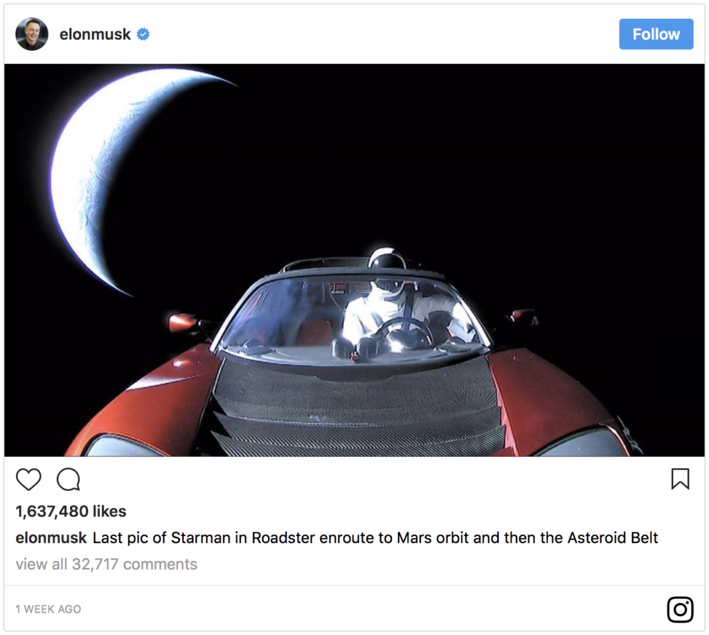 SpaceX and Starman