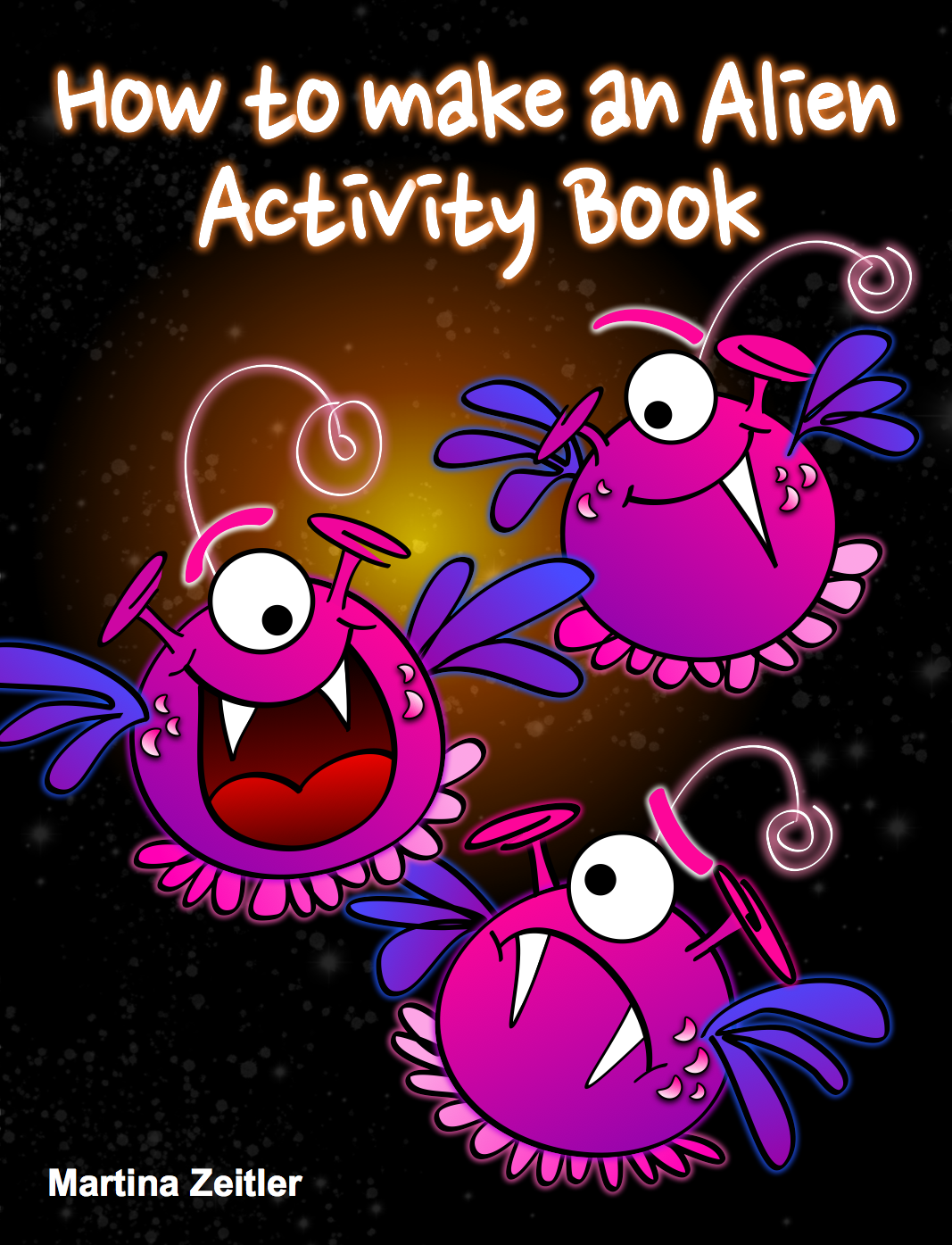 Free multi-touch activity book on aliens for iPad