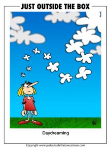 Cartoon daydreaming
