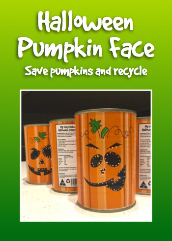 Free Halloween pumpkin tin face