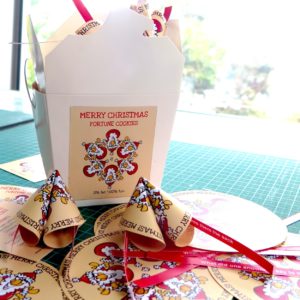 Paper Christmas fortune cookie